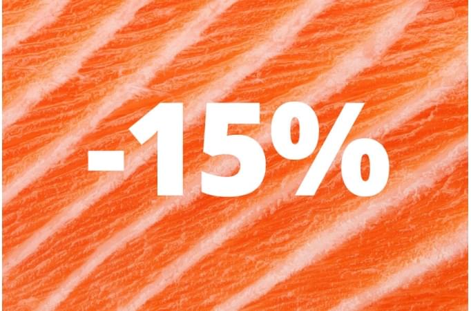 Знижка -15% на роли з лососем