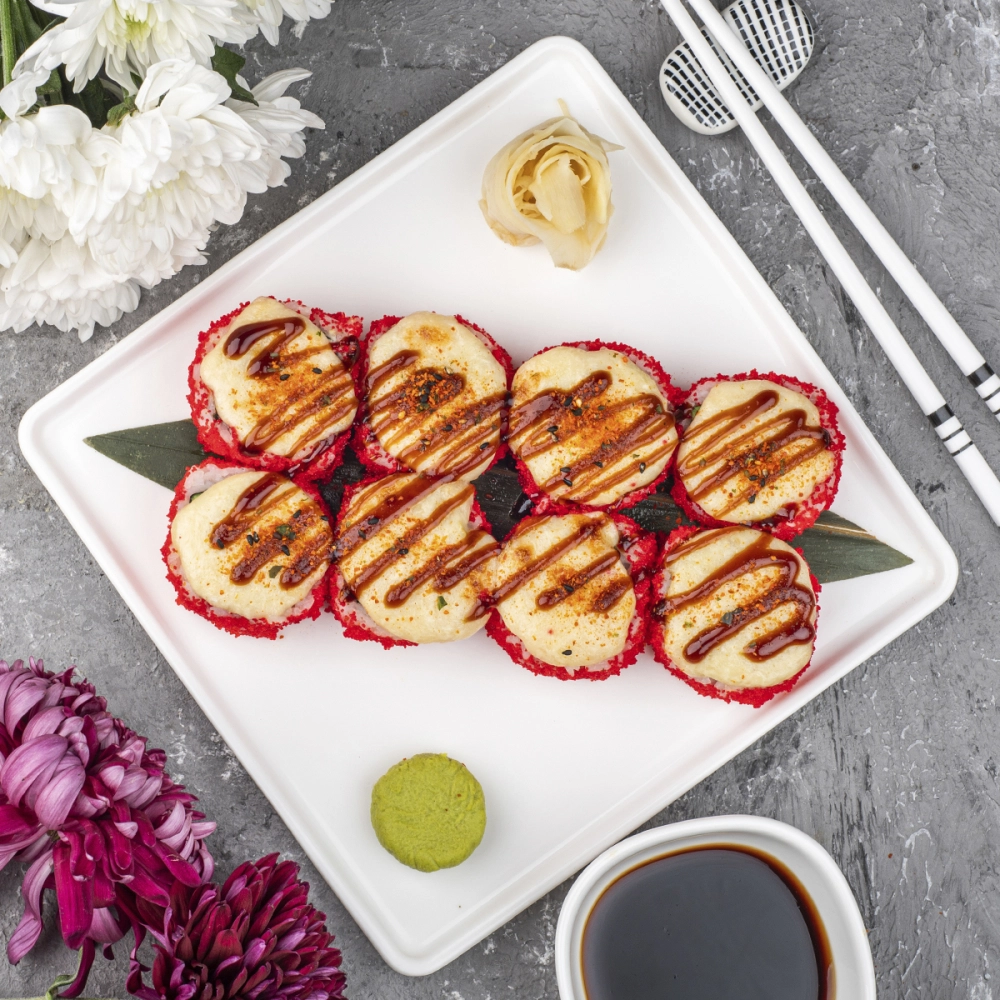 Запечений рол з креветкою